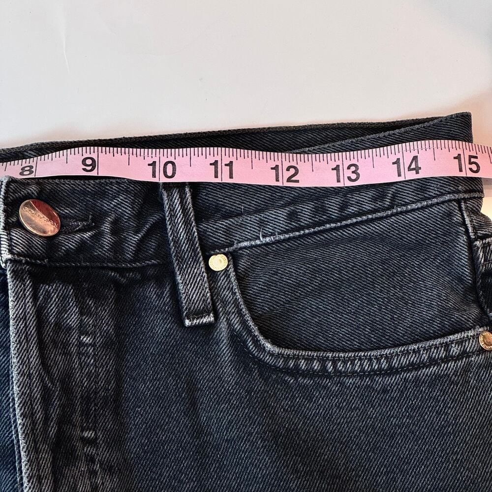 Goldsign Low Slung Crop Jeans in Marled Black Cotton - Picture 8 of 11